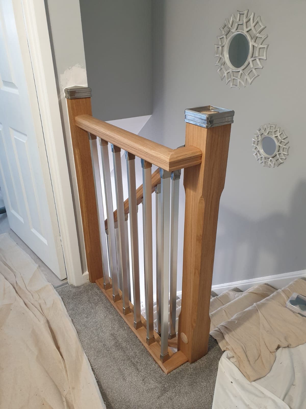 Custom carpentry work with precision joinery