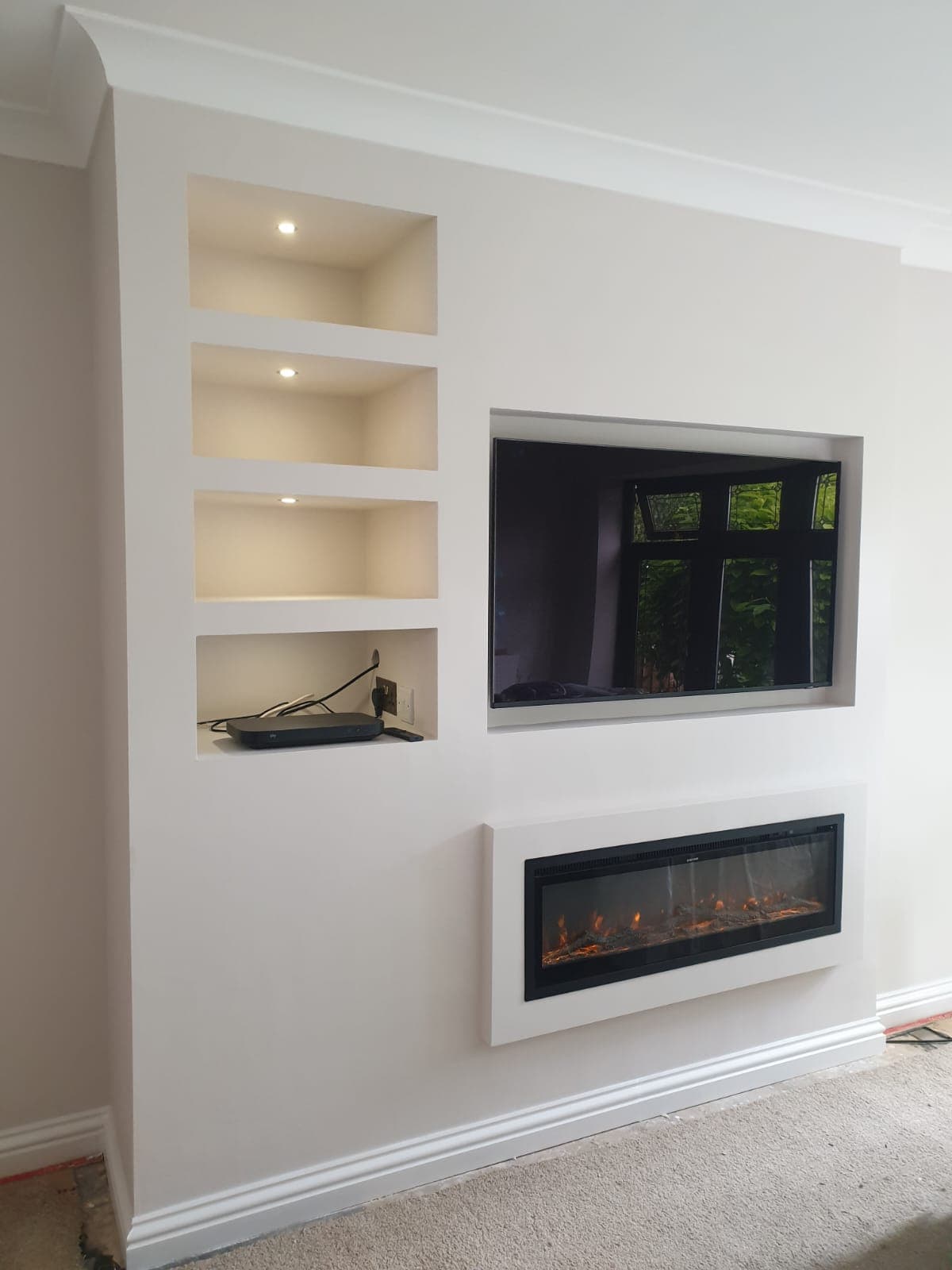 Home refurbishment with new wall finishes